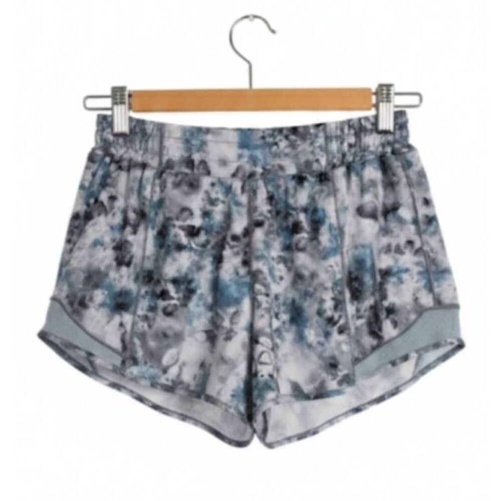 Lululemon womens size 6 hotty hot running shorts blue gray Activewear gym